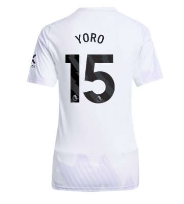 Manchester United Leny Yoro #15 Replika Udebanetrøje Dame 2025-26 Kortærmet